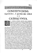 Constitucions, Capítols i Actes de Corts